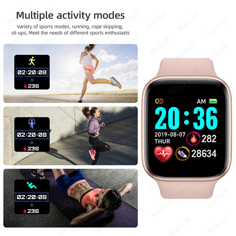 Montre Connectée Femme - Loddery - Moniteur de Fréquence Cardiaque