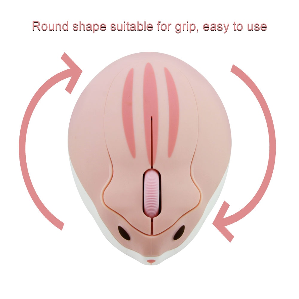 CHYI-Mini-souris-sans-fil-de-dessin-animé,-souris-optique-Usb,-pour-ordinateur-Portable,-motif-Hamster-rose,-pour-enfants,-Macbook CHYI-Mini souris sans fil de dessin animé, souris optique Usb, pour ordinateur Portable, motif Hamster rose, pour enfants, Macbook