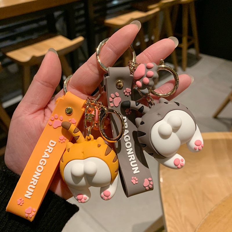 Porte-clés-au-bout-de-chat-pour-femme,-jouet-pour-enfant,-paire-mignonne-d'amoureux,-ornement-de-Couple,-ornement-de-voiture,-lanière,-cadeau-pour-fille,-Kawaii Porte-clés au bout de chat pour femme, jouet pour enfant, paire mignonne d'amoureux, ornement de Couple, ornement de voiture, lanière, cadeau pour fille, Kawaii