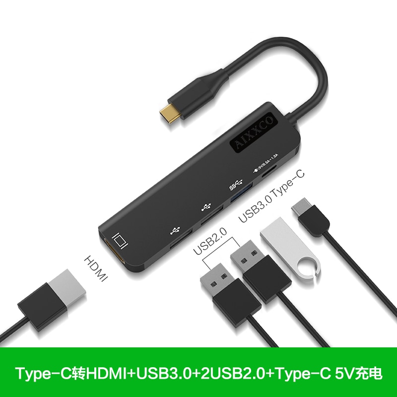 AIXXCO-USB-C-HUB-USB-C-à-3.0-moyeu-HDMI-Thunderbolt-3-adaptateur-pour-MacBook-Samsung-Galaxy-S9-Huawei-P20-Mate-20-Pro-Type-C-HUB-USB AIXXCO USB C HUB USB-C à 3.0 moyeu HDMI Thunderbolt 3 adaptateur pour MacBook Samsung Galaxy S9 Huawei P20 Mate 20 Pro Type C HUB USB