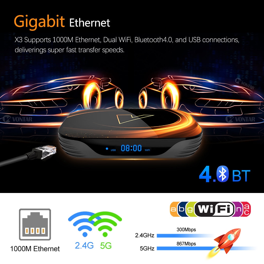 VONTAR-–-Boîtier-TV-connecté-X3,-Android-9.0,-4K/8K/1080p,-Wi-Fi,-décodeur,-4-Go-RAM,-32/64/128-Go,-Amlogic-S905X3,-2020 VONTAR – Boîtier TV connecté X3, Android 9.0, 4K/8K/1080p, Wi-Fi, décodeur, 4 Go RAM, 32/64/128 Go, Amlogic S905X3, 2020