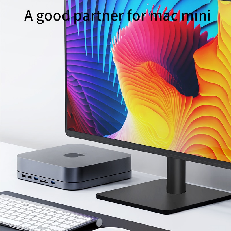 Hagibis-USB-C-Hub-avec-boîtier-de-disque-dur-SATA-pour-Mac-mini-USB-3.0-hub-pour-2020-nouveau-Mac-mini-M1-type-c-boîtier-SSD-lecteur-SD/TF Hagibis USB-C Hub avec boîtier de disque dur SATA pour Mac mini USB 3.0 hub pour 2020 nouveau Mac mini M1 type-c boîtier SSD lecteur SD/TF