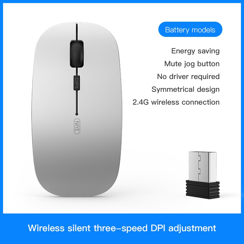 Souris-Gaming-sans-fil-ergonomique-à-4-boutons,-souris-optique-USB-pour-ordinateur-portable Souris Gaming sans fil ergonomique à 4 boutons, souris optique USB pour ordinateur portable