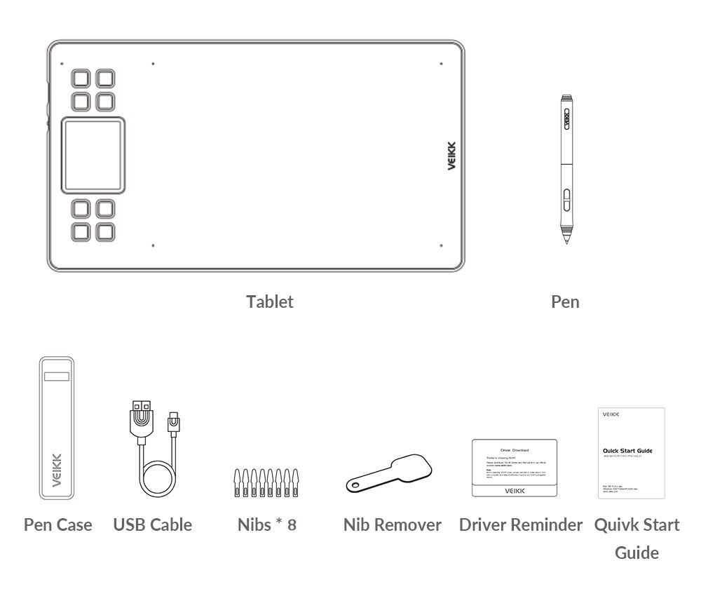 VEIKK-A50-tablette-de-dessin-graphique-avec-8192-sensibilité-à-la-pression-(stylo-passif-sans-batterie)-périphériques-d'ordinateur-de-tablette-numérique VEIKK A50 tablette de dessin graphique avec 8192 sensibilité à la pression (stylo passif sans batterie) périphériques d'ordinateur de tablette numérique