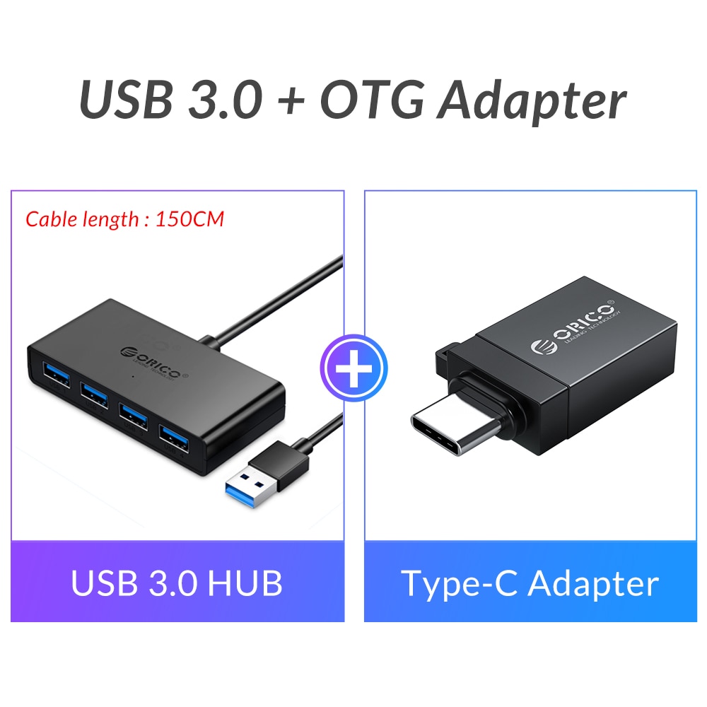 ORICO-Mini-USB-3.0-HUB-4-ports-alimentation-OTG-avec-Micro-USB-Interface-d'alimentation-pour-MacBook-ordinateur-portable-tablette-ordinateur-OTG-USB-HUB ORICO Mini USB 3.0 HUB 4 ports alimentation OTG avec Micro USB Interface d'alimentation pour MacBook ordinateur portable tablette ordinateur OTG USB HUB