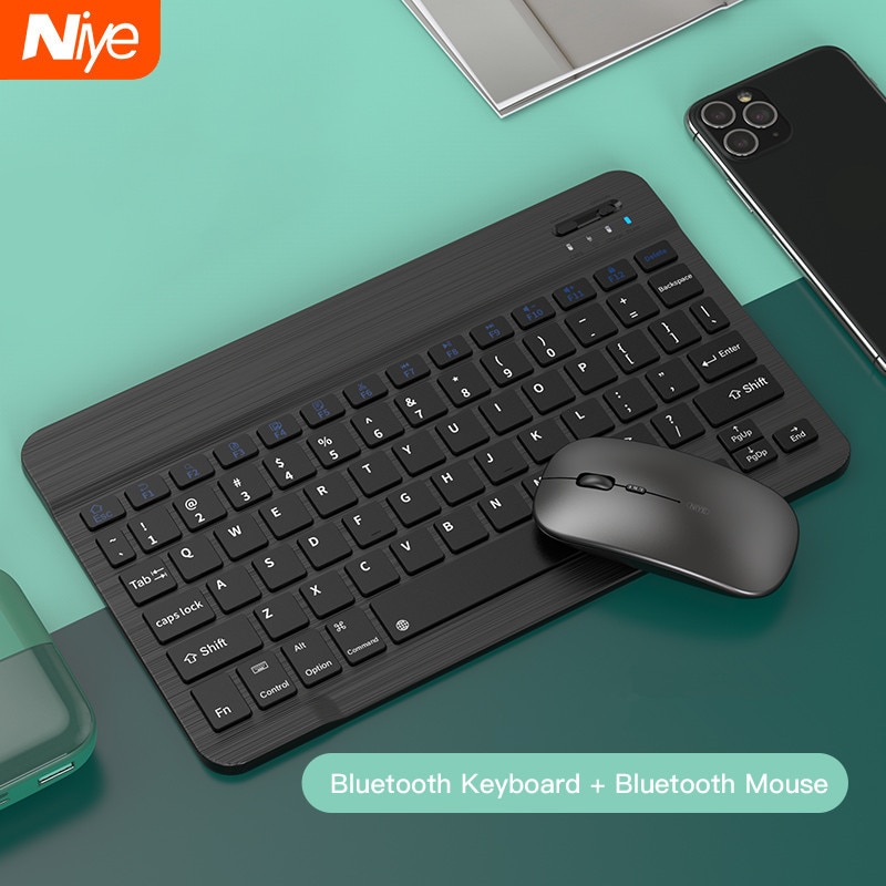 Housse tablette,Kit de clavier Bluetooth sans fil,souris,pour