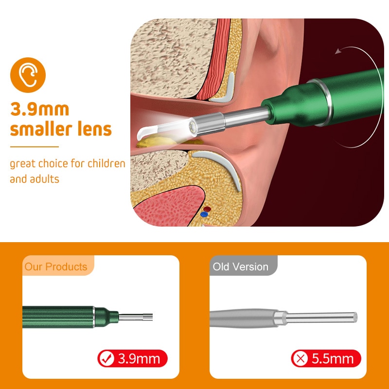 Appareil-photo-numérique-Endoscope,-sans-fil,-WiFi-3.9mm,-5,0-mp,-outil-d'inspection-de-cérumen,-avec-6-Led,-pour-IOS-et-Android Appareil photo numérique Endoscope, sans fil, WiFi 3.9mm, 5,0 mp, outil d'inspection de cérumen, avec 6 Led, pour IOS et Android