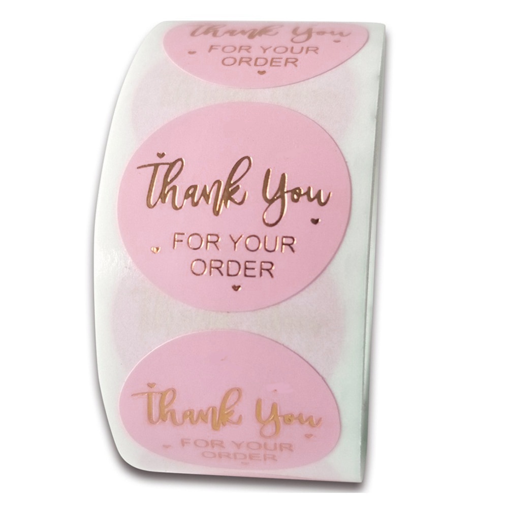 Or-merci-autocollants-Scrapbooking-sceau-étiquettes-500-pièces-rose-petite-entreprise-autocollant-fait-main-pour-noël-cadeau-décor-papeterie Or merci autocollants Scrapbooking sceau étiquettes 500 pièces rose petite entreprise autocollant fait main pour noël cadeau décor papeterie