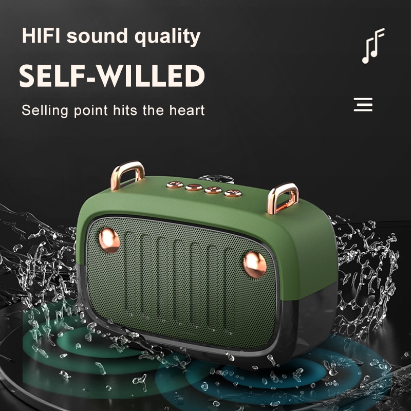 Haut-parleur-portatif-Vintage-frais-de-Bluetooth-V5.0-longue-durée-de-travail-haut-parleur-extérieur-Support-TF-carte/U-disque/FM-Subwoofer-sans-fil Haut-parleur portatif Vintage frais de Bluetooth V5.0 longue durée de travail haut-parleur extérieur Support TF carte/U disque/FM Subwoofer sans fil