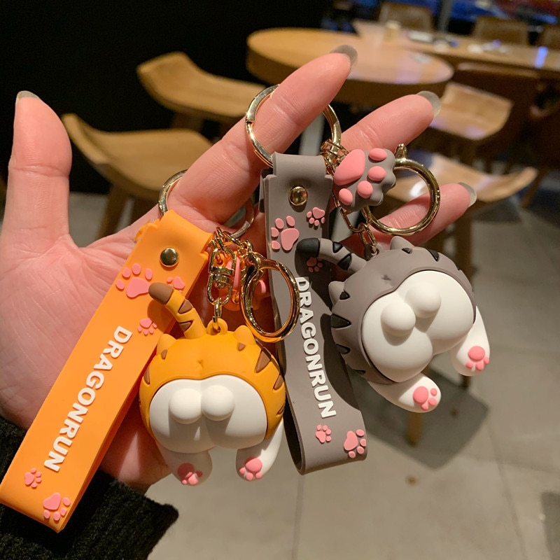 Porte-clés-au-bout-de-chat-pour-femme,-jouet-pour-enfant,-paire-mignonne-d'amoureux,-ornement-de-Couple,-ornement-de-voiture,-lanière,-cadeau-pour-fille,-Kawaii Porte-clés au bout de chat pour femme, jouet pour enfant, paire mignonne d'amoureux, ornement de Couple, ornement de voiture, lanière, cadeau pour fille, Kawaii