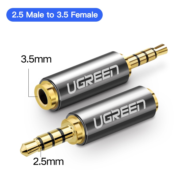 Prise-Ugreen-3.5mm-à-2.5mm-adaptateur-Audio-2.5mm-mâle-à-3.5mm-prise-femelle-connecteur-pour-câble-haut-parleur-Aux-prise-casque-3.5 Prise Ugreen 3.5mm à 2.5mm adaptateur Audio 2.5mm mâle à 3.5mm prise femelle connecteur pour câble haut-parleur Aux prise casque 3.5