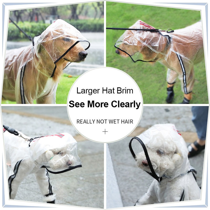 HOOPET-imperméable-pour-animaux-domestiques-|-Chiot-à-quatre-pieds,-capuchon-Transparent,-imperméable,-Teddy,-grand-chien,-vêtements-de-pluie-pour-animaux HOOPET-imperméable pour animaux domestiques | Chiot à quatre pieds, capuchon Transparent, imperméable, Teddy, grand chien, vêtements de pluie pour animaux