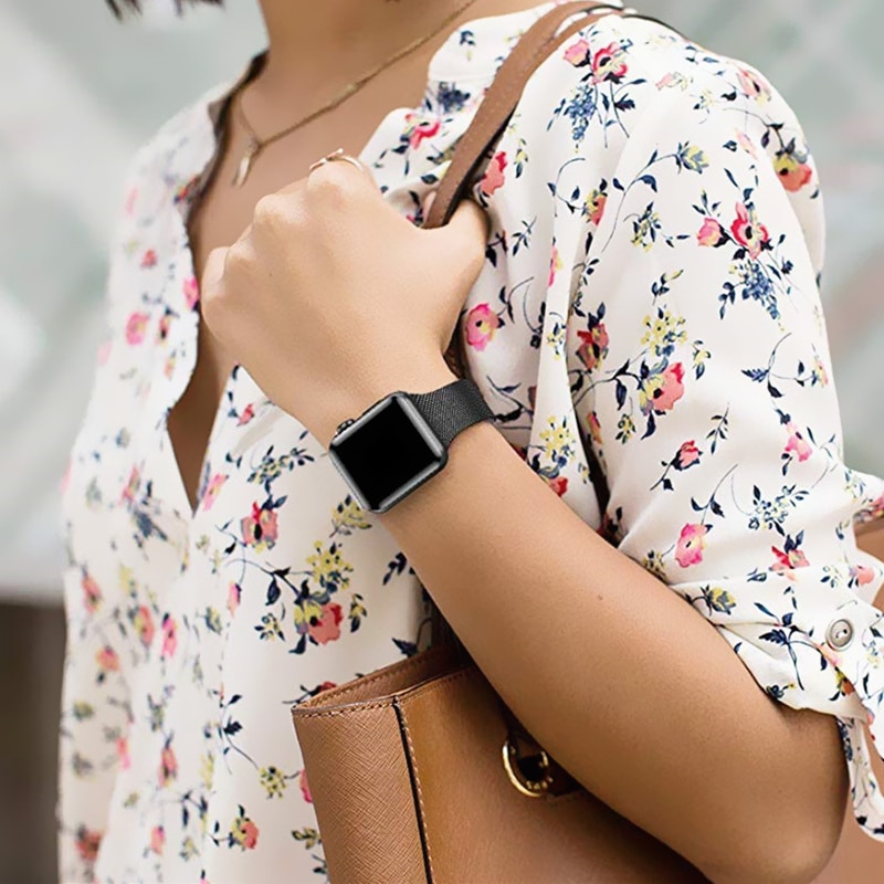 Bracelet-silm-pour-bracelet-de-montre-Apple-44mm-40mm-bracelet-iWatch-42mm/38mm-42-40-38-bracelet-en-acier-inoxydable-montre-Apple-série-5-4-3-44mm Bracelet silm pour bracelet de montre Apple 44mm 40mm bracelet iWatch 42mm/38mm 42 40 38 bracelet en acier inoxydable montre Apple série 5 4 3 44mm