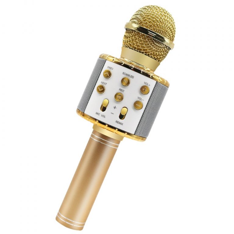 MAMEN karaoké Microphone sans fil Bluetooth micro avec fonction de changement de voix et