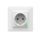 DE White Wall Socket