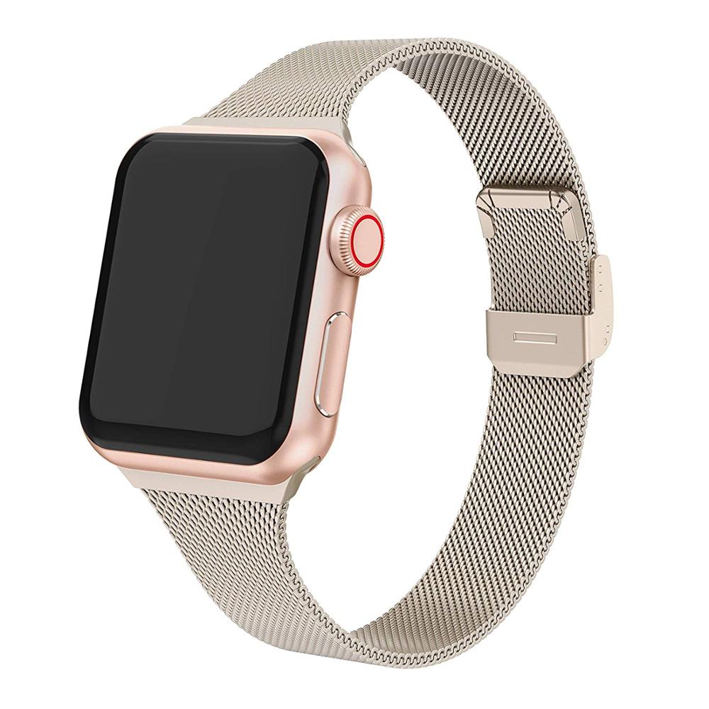 Bracelet-silm-pour-bracelet-de-montre-Apple-44mm-40mm-bracelet-iWatch-42mm/38mm-42-40-38-bracelet-en-acier-inoxydable-montre-Apple-série-5-4-3-44mm Bracelet silm pour bracelet de montre Apple 44mm 40mm bracelet iWatch 42mm/38mm 42 40 38 bracelet en acier inoxydable montre Apple série 5 4 3 44mm