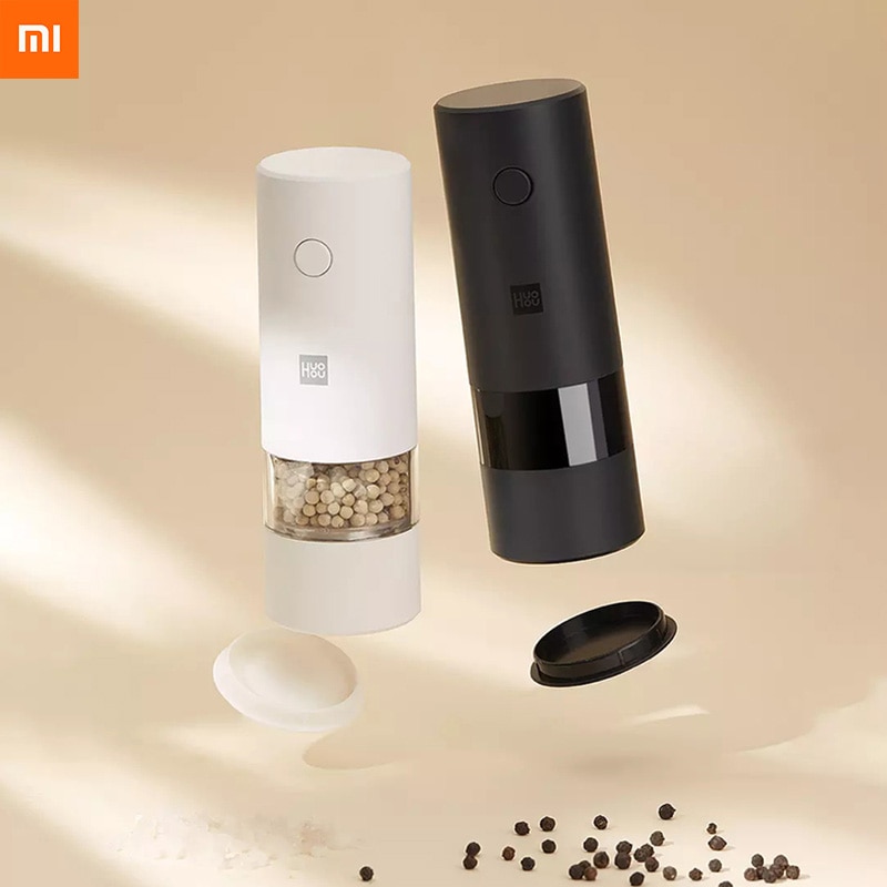 Nouveau-Xiaomi-Huohou-5-en-1-réglable-électrique-poivre-sel-moulin-à-épices-moulin-assaisonnement-cuisine-outils-meulage-pour-la-cuisson Nouveau Xiaomi Huohou 5 en 1 réglable électrique poivre sel moulin à épices moulin assaisonnement cuisine outils meulage pour la cuisson