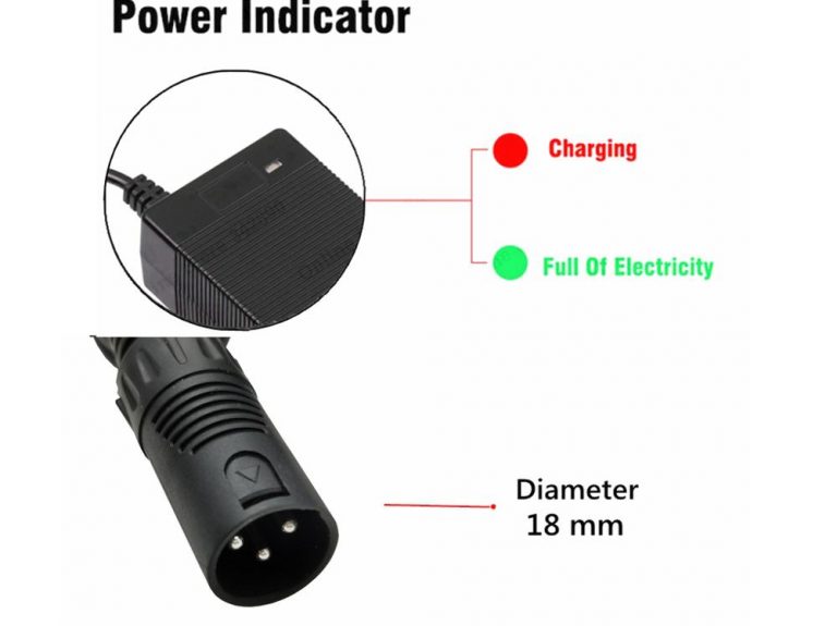 Chargeur 2A 42V Pour Vélo électrique 36V - Batteries Li-ion - PowerSmart - Neuf Sous Emballage