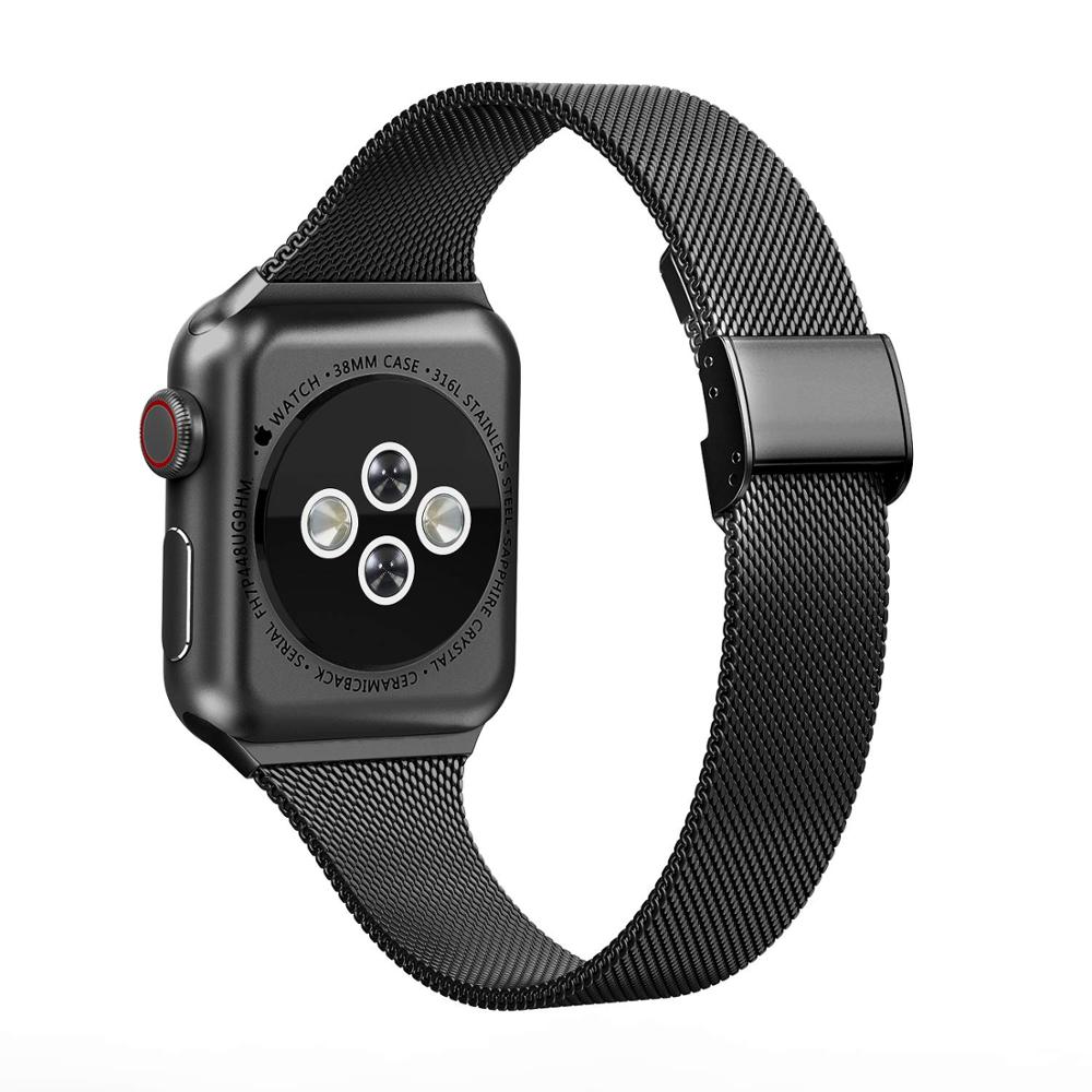 Bracelet-silm-pour-bracelet-de-montre-Apple-44mm-40mm-bracelet-iWatch-42mm/38mm-42-40-38-bracelet-en-acier-inoxydable-montre-Apple-série-5-4-3-44mm Bracelet silm pour bracelet de montre Apple 44mm 40mm bracelet iWatch 42mm/38mm 42 40 38 bracelet en acier inoxydable montre Apple série 5 4 3 44mm