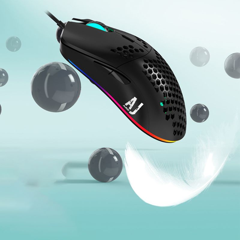 Souris-Gaming-filaire-légère-AJ390,-ajourée,-6-DPI,-ajustable-avec-7-clés-AJ390R,-nouveauté-2020 Souris Gaming filaire légère AJ390, ajourée, 6 DPI, ajustable avec 7 clés AJ390R, nouveauté 2020