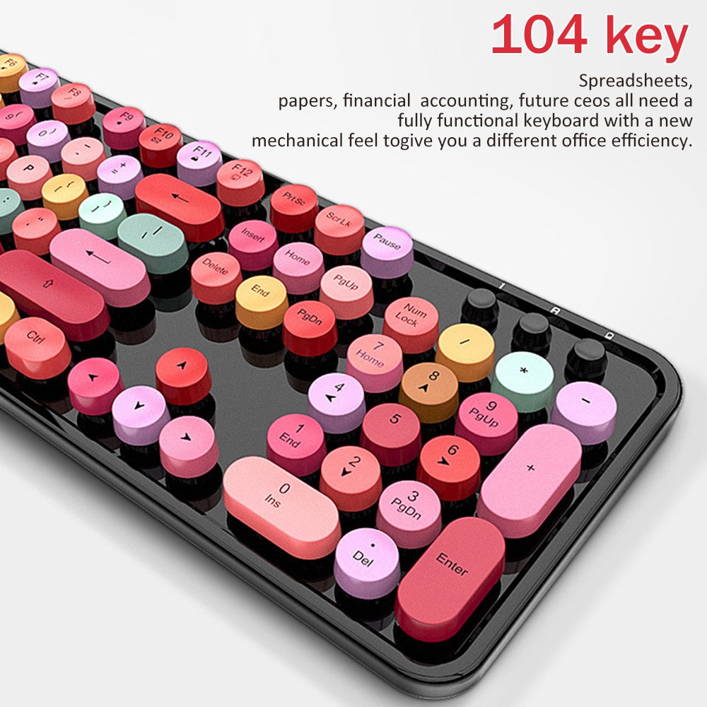 Ensemble-de-clavier-et-souris-sans-fil-Portable,-2.4Ghz,-couleurs-variées,-universel-pour-filles Ensemble de clavier et souris sans fil Portable, 2.4Ghz, couleurs variées, universel pour filles