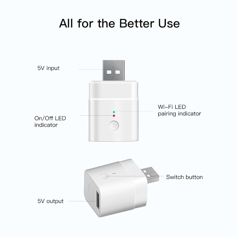 SONOFF-Micro-5V-maison-intelligente-sans-fil-Wifi-Mini-USB-adaptateur-intelligent-commutateur-EWeLink-APP-télécommande-fonctionne-avec-Alexa-Google-Home SONOFF Micro 5V maison intelligente sans fil Wifi Mini USB adaptateur intelligent commutateur EWeLink APP télécommande fonctionne avec Alexa Google Home