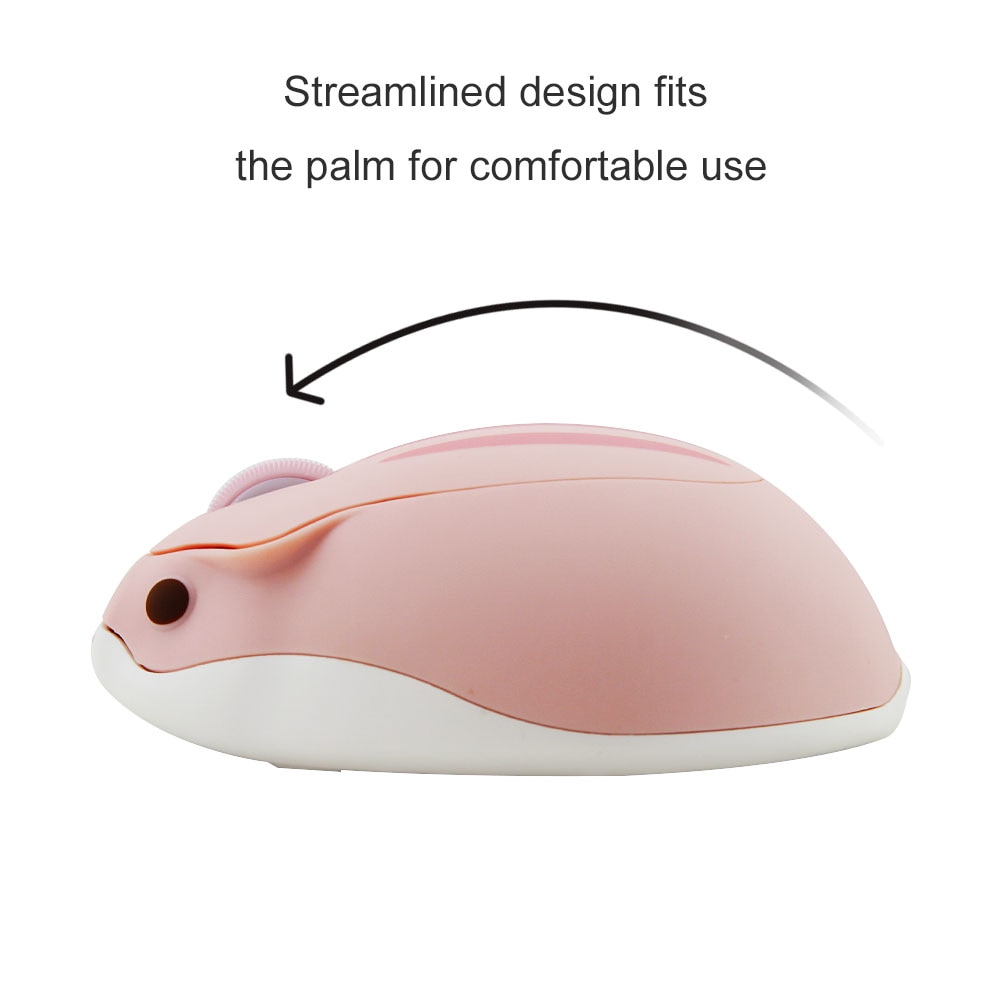 CHYI-Mini-souris-sans-fil-de-dessin-animé,-souris-optique-Usb,-pour-ordinateur-Portable,-motif-Hamster-rose,-pour-enfants,-Macbook CHYI-Mini souris sans fil de dessin animé, souris optique Usb, pour ordinateur Portable, motif Hamster rose, pour enfants, Macbook