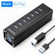 Black 7 Port EU Plug