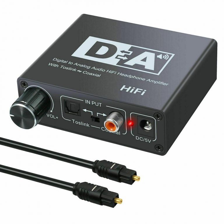Convertisseur Analogique-Numérique Audio Avec Câble Optique - AUX 3.5mm Vers Toslink Coaxiale Pour PS3 PS4 TV