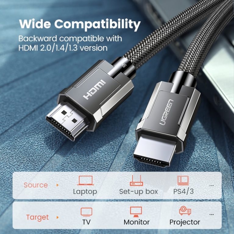 Câble Ugreen HDMI 2.1 pour Xiaomi Mi Box câble HDMI 8K/60Hz 4K/120Hz