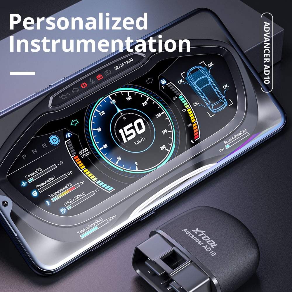 XTOOL-AD10-OBD2-Scanner-de-Diagnostic-EOBD-Bluetooth-ELM327-lecteur-de-Code-avec-différents-compteurs-montre-avec-affichage-tête-haute-HUD XTOOL AD10 OBD2 Scanner de Diagnostic EOBD Bluetooth ELM327 lecteur de Code avec différents compteurs montre avec affichage tête haute HUD