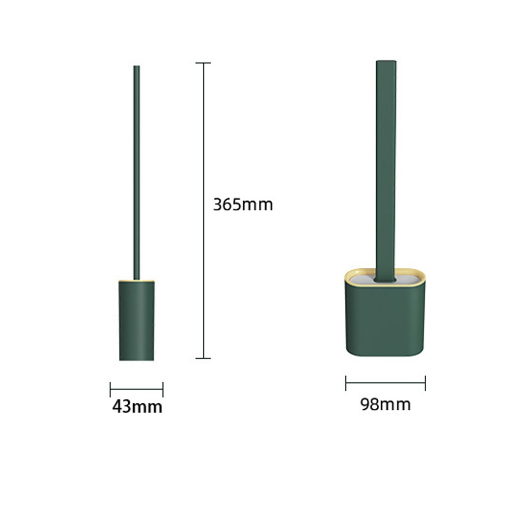Brosse-de-toilette-Wc-en-Silicone-tête-plate-fixée-au-mur-brosse-à-poils-souples-flexibles-avec-support-de-séchage-rapide-pour-accessoires-WC Brosse de toilette Wc en Silicone tête plate fixée au mur brosse à poils souples flexibles avec support de séchage rapide pour accessoires WC