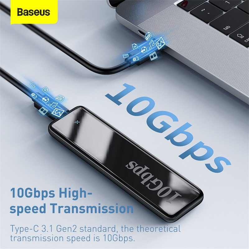 Baseus-M2-boîtier-SSD-NVME-boîtier-de-disque-dur-externe-M.2-à-USB-Type-C-3.0-disque-dur-pour-NGFF-SATA-M/B-clé-disque-boîtier-SSD-Caddy Baseus M2 boîtier SSD NVME boîtier de disque dur externe M.2 à USB Type C 3.0 disque dur pour NGFF SATA M/B clé disque boîtier SSD Caddy