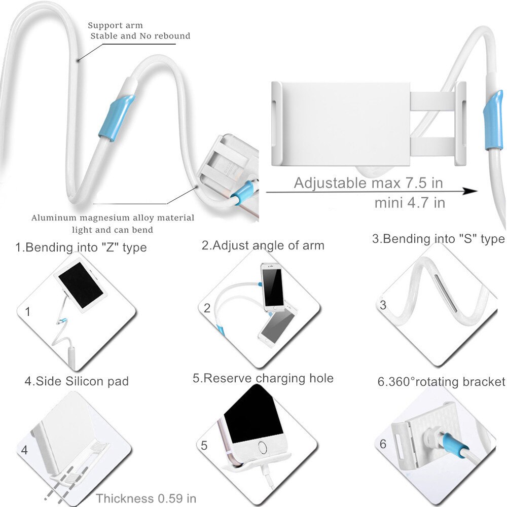 Mini-Xiaomi-Mipad-Kindle-4.0-à-11-pouces-support-universel-Long-pour-tablette,-dispositif-de-Samsung-Ipad-Air Mini Xiaomi Mipad Kindle 4.0 à 11 pouces-support universel Long pour tablette, dispositif de Samsung Ipad Air