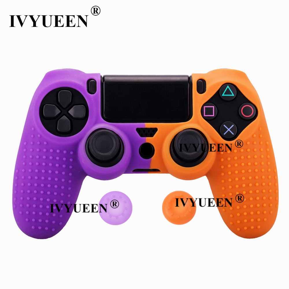 IVYUEEN-clouté-Silicone-housse-coque-peau-pour-Sony-PlayStation-4-PS4-Pro-mince-contrôleur-manette-couverture-avec-2-poignées-de-pouce-casquettes IVYUEEN clouté Silicone housse coque peau pour Sony PlayStation 4 PS4 Pro mince contrôleur manette couverture avec 2 poignées de pouce casquettes
