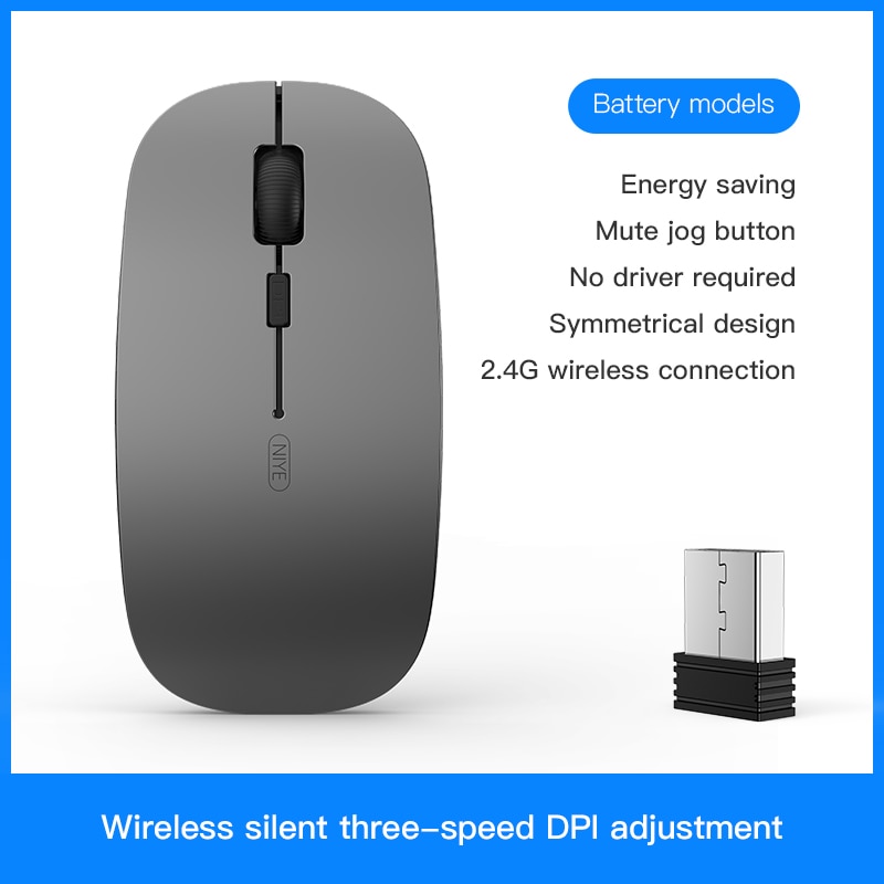 Souris-Gaming-sans-fil-ergonomique-à-4-boutons,-souris-optique-USB-pour-ordinateur-portable Souris Gaming sans fil ergonomique à 4 boutons, souris optique USB pour ordinateur portable