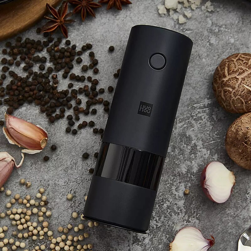 Nouveau-Xiaomi-Huohou-5-en-1-réglable-électrique-poivre-sel-moulin-à-épices-moulin-assaisonnement-cuisine-outils-meulage-pour-la-cuisson Nouveau Xiaomi Huohou 5 en 1 réglable électrique poivre sel moulin à épices moulin assaisonnement cuisine outils meulage pour la cuisson