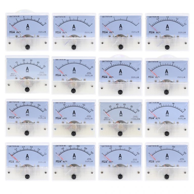Ampèremètre Analogique DH-60 AC – Mesure Courant 1A à 50A – Taille 60x60 Mm – Pour électriciens