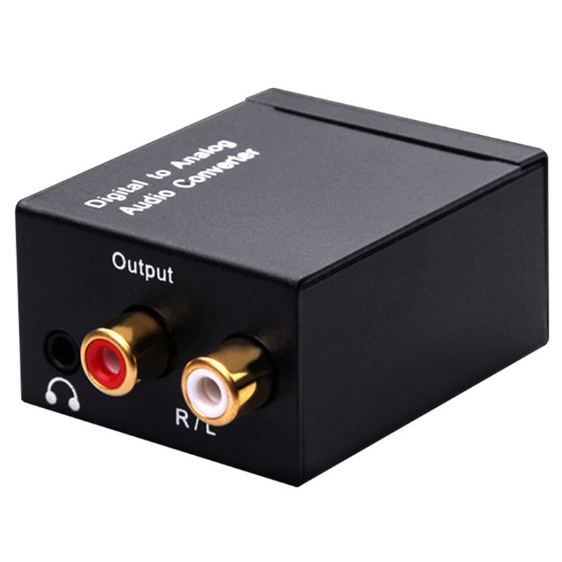 Prise-portable-3.5mm-coaxiale-fibre-optique-numérique-à-analogique-Audio-AUX-RCA-L/R-convertisseur-SPDIF-numérique-Audio-décodeur-amplificateur Prise portable 3.5mm coaxiale fibre optique numérique à analogique Audio AUX RCA L/R convertisseur SPDIF numérique Audio décodeur amplificateur