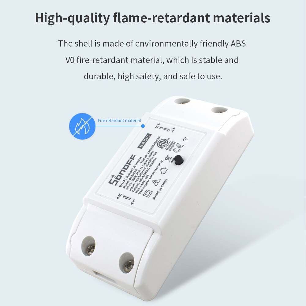 Sonoff-Basic-R2-commutateur-intelligent-Wifi-bricolage-minuterie-maison-intelligente-interrupteur-à-distance-lumière-interrupteur-Sonoff-travailler-avec-Alexa-Ewelink-Google-Home Sonoff Basic R2 commutateur intelligent Wifi bricolage minuterie maison intelligente interrupteur à distance lumière interrupteur Sonoff travailler avec Alexa Ewelink Google Home