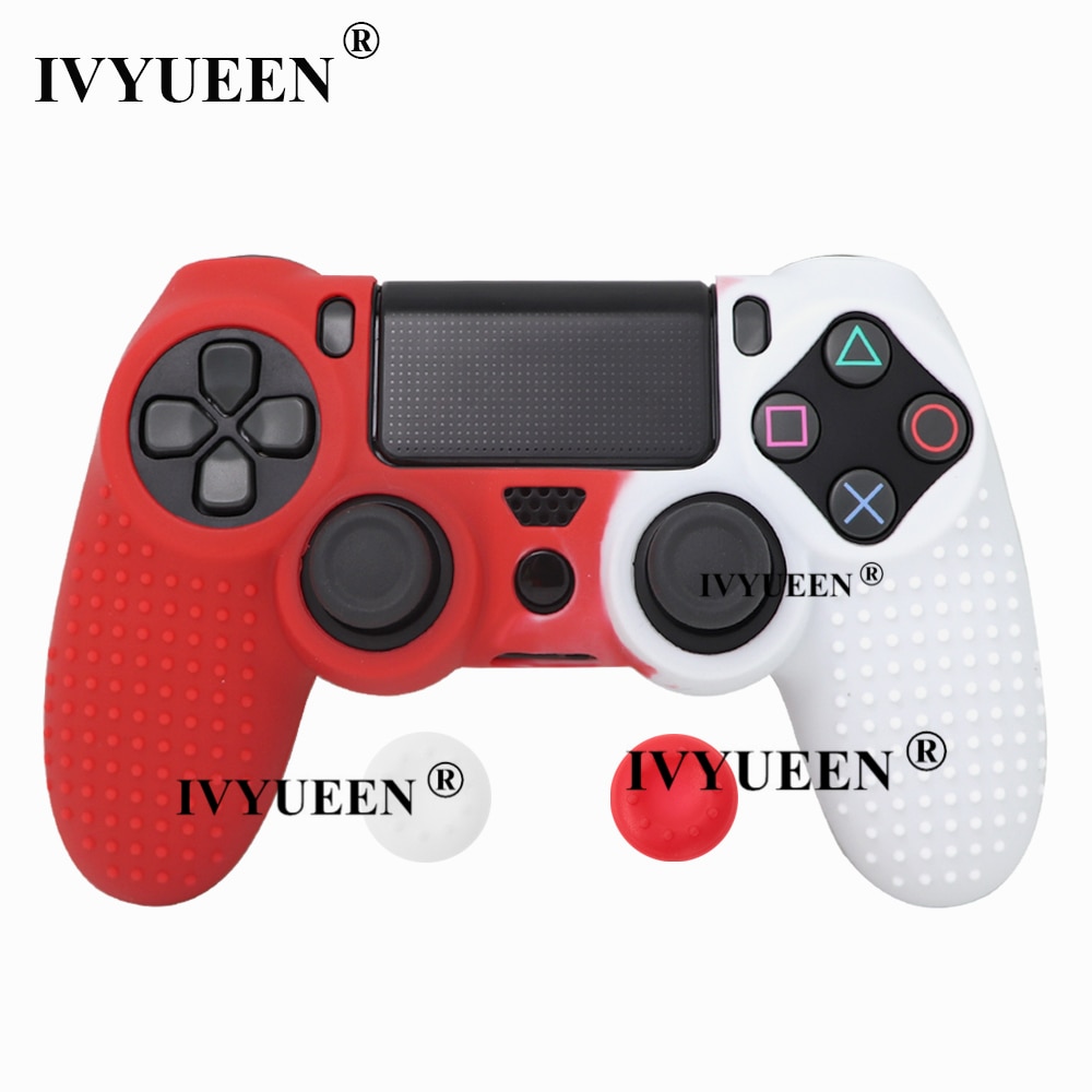 IVYUEEN-clouté-Silicone-housse-coque-peau-pour-Sony-PlayStation-4-PS4-Pro-mince-contrôleur-manette-couverture-avec-2-poignées-de-pouce-casquettes IVYUEEN clouté Silicone housse coque peau pour Sony PlayStation 4 PS4 Pro mince contrôleur manette couverture avec 2 poignées de pouce casquettes