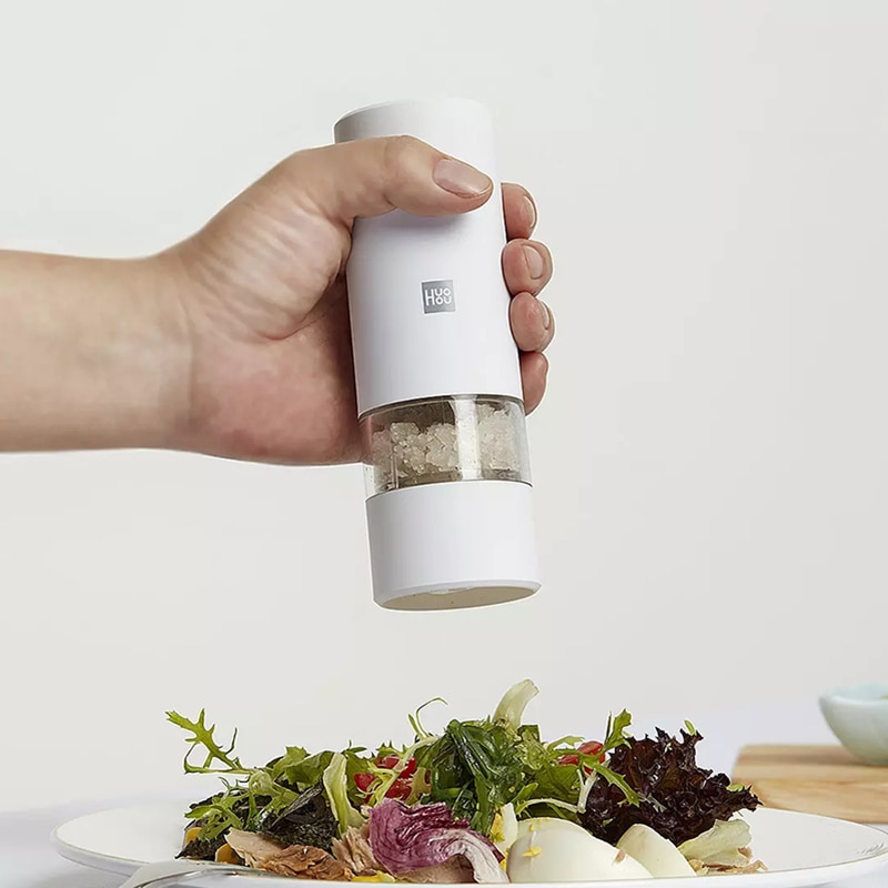 Nouveau-Xiaomi-Huohou-5-en-1-réglable-électrique-poivre-sel-moulin-à-épices-moulin-assaisonnement-cuisine-outils-meulage-pour-la-cuisson Nouveau Xiaomi Huohou 5 en 1 réglable électrique poivre sel moulin à épices moulin assaisonnement cuisine outils meulage pour la cuisson