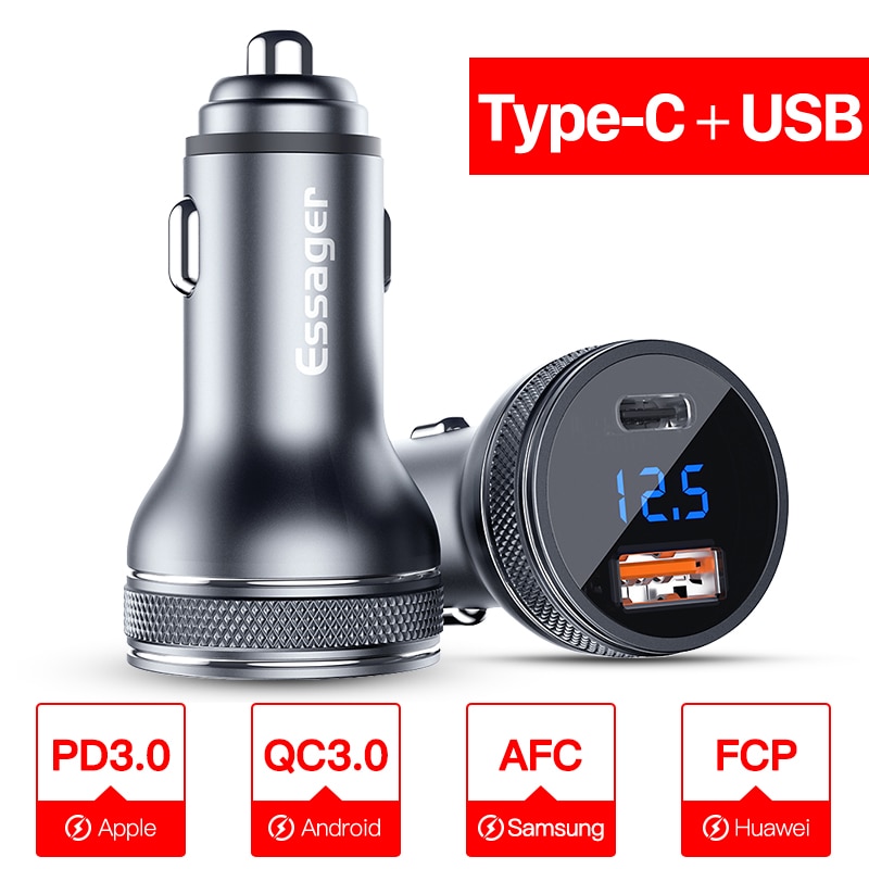 Essager-Mini-chargeur-de-voiture-USB-Charge-rapide-3.0-chargeur-de-Charge-rapide-pour-iPhone-Xiaomi-Type-automatique-C-QC-PD-3.0-chargeur-de-téléphone-portable Essager Mini chargeur de voiture USB Charge rapide 3.0 chargeur de Charge rapide pour iPhone Xiaomi Type automatique C QC PD 3.0 chargeur de téléphone portable