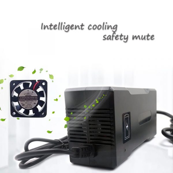 Chargeur 54,6V 4A Pour Batterie Lithium 48V – 4 Connecteurs, Sans Ventilateur, Sécurité CE, Pour Trottinette Et Fauteuil