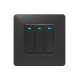 3 Gang Black Switch