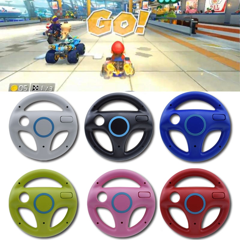 Volant-de-course-pour-la-commande-de-jeu-à-distance-Wii,-Mulit-couleurs,-roue-de-jeu-Mario-Kart,-1-pièce Volant de course pour la commande de jeu à distance Wii, Mulit-couleurs, roue de jeu Mario Kart, 1 pièce