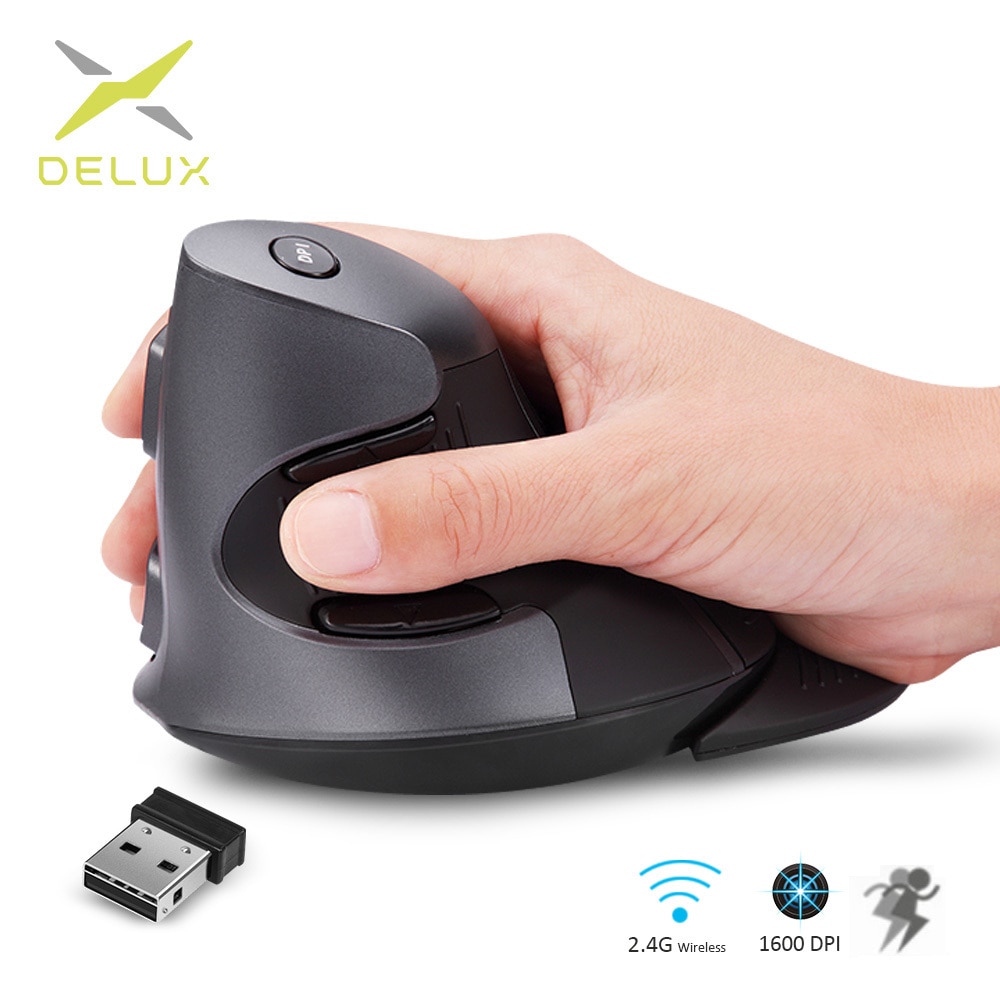 Delux-M618GX-souris-sans-fil-verticale-ergonomique-6-boutons-1600DPI-souris-optiques-avec-3-couleurs-étui-en-caoutchouc-de-silicone-pour-ordinateur-portable Delux M618GX souris sans fil verticale ergonomique 6 boutons 1600DPI souris optiques avec 3 couleurs étui en caoutchouc de silicone pour ordinateur portable