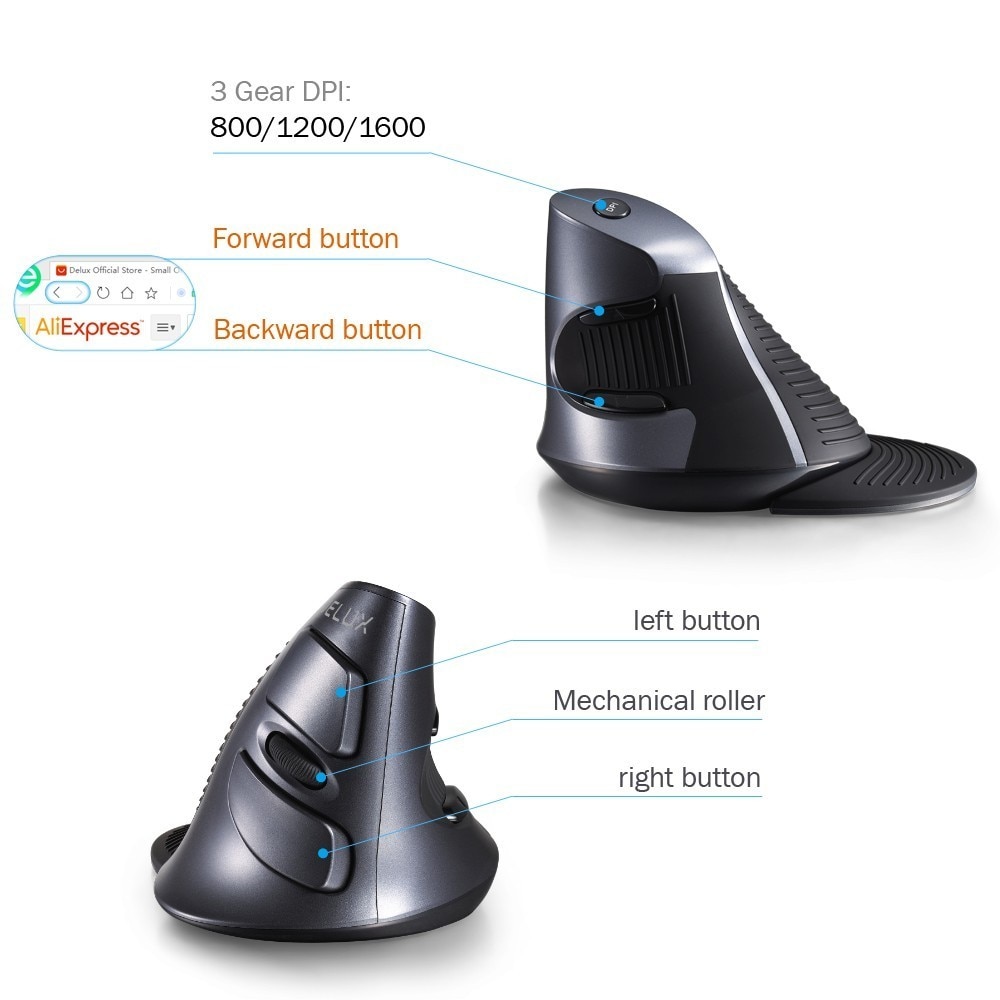 Delux-M618GX-souris-sans-fil-verticale-ergonomique-6-boutons-1600DPI-souris-optiques-avec-3-couleurs-étui-en-caoutchouc-de-silicone-pour-ordinateur-portable Delux M618GX souris sans fil verticale ergonomique 6 boutons 1600DPI souris optiques avec 3 couleurs étui en caoutchouc de silicone pour ordinateur portable