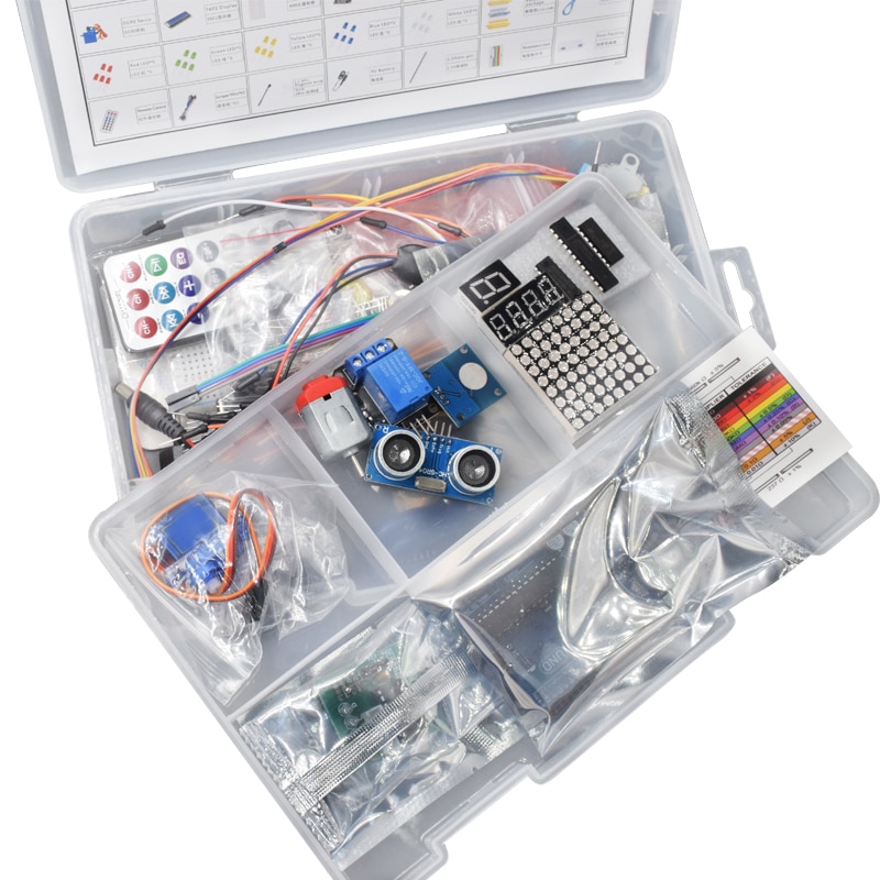 Kit-de-démarrage-ultime-avec-capteur-à-ultrasons,-carte-R3,-écran-LCD1602-pour-arduino-R3-Mega2560-R3-Nano-avec-boîte-en-plastique Kit de démarrage ultime avec capteur à ultrasons, carte R3, écran LCD1602 pour arduino R3 Mega2560 R3 Nano avec boîte en plastique