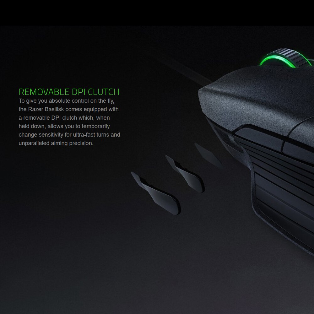 Souris-de-jeu-filaire-Razer-Basilisk-6400-DPI/16000-DPI-capteur-optique-RGB-5G-amovible-DPI-résistance-de-défilement-d'embrayage-8-boutons-noir Souris de jeu filaire Razer Basilisk 6400 DPI/16000 DPI capteur optique RGB 5G amovible DPI résistance de défilement d'embrayage 8 boutons noir
